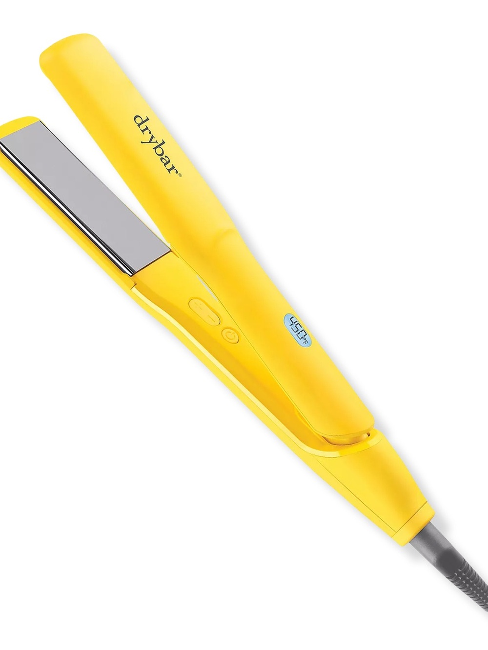 Drybar Bright Yellow Ceramic Flat Iron with Digital Temp Display